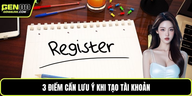 3 điểm cần lưu ý khi tạo tài khoản